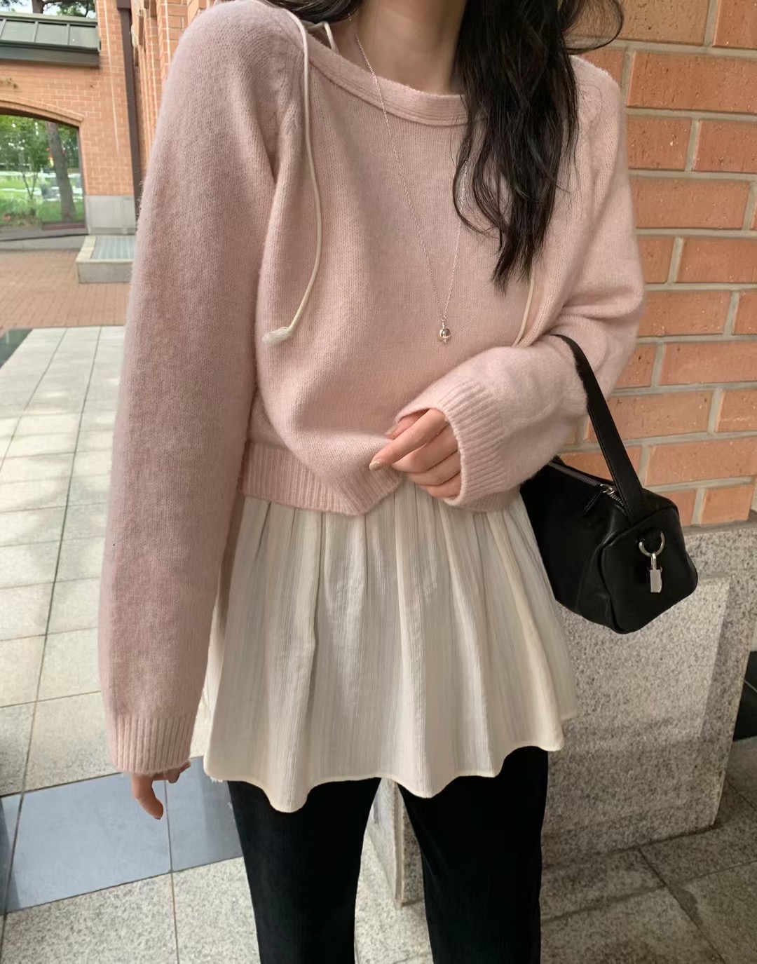 MELLOUNGE-멜라운지-T東大門㊣實拍女裝新款熱賣休閑針織衫MELLOUNGE-T針織衫