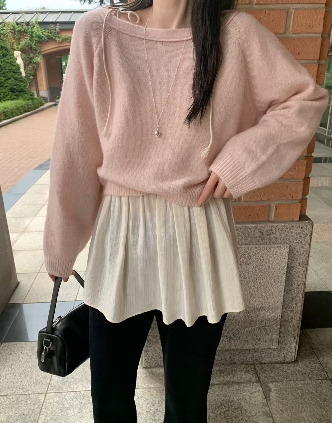 MELLOUNGE-멜라운지-T東大門㊣實拍女裝新款熱賣休閑針織衫MELLOUNGE-T針織衫圖色1