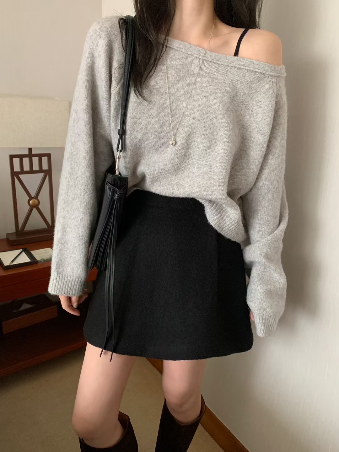 MELLOUNGE-멜라운지-T東大門㊣實拍女裝新款熱賣休閑針織衫MELLOUNGE-T針織衫圖色2