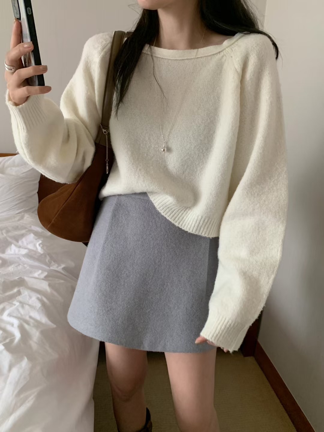 MELLOUNGE-멜라운지-T東大門㊣實拍女裝新款熱賣休閑針織衫MELLOUNGE-T針織衫圖色3