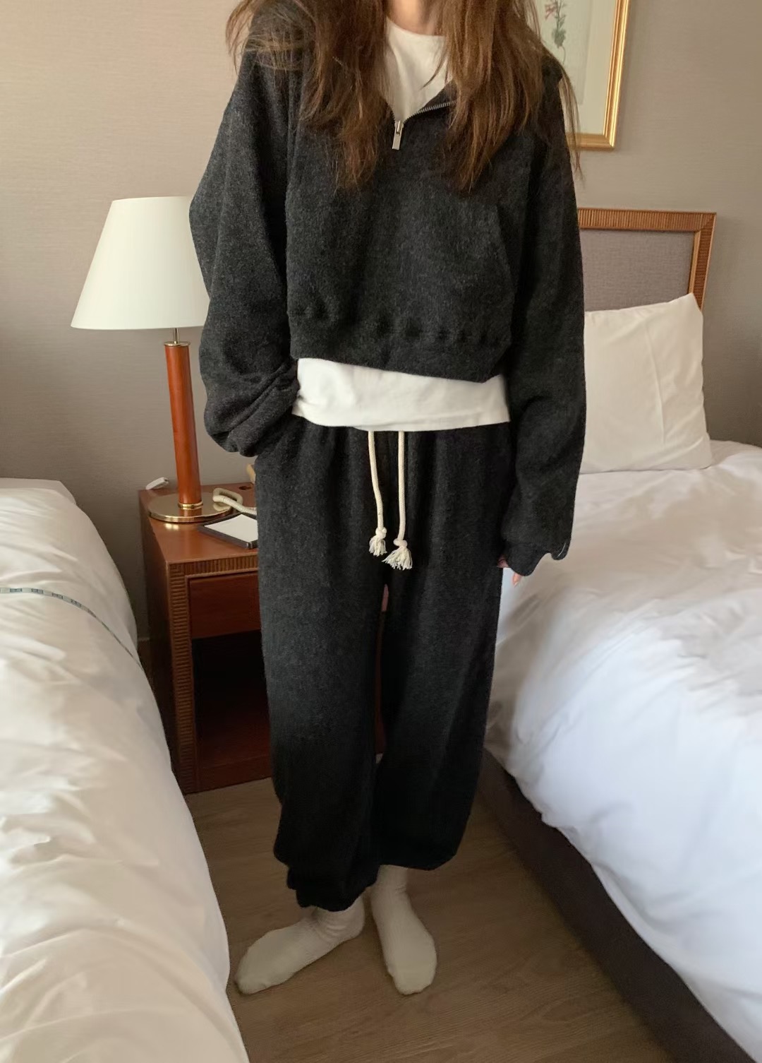 MELLOUNGE-멜라운지-T東大門㊣代購女裝新款推薦時尚休閑褲MELLOUNGE-T休閑褲圖色3