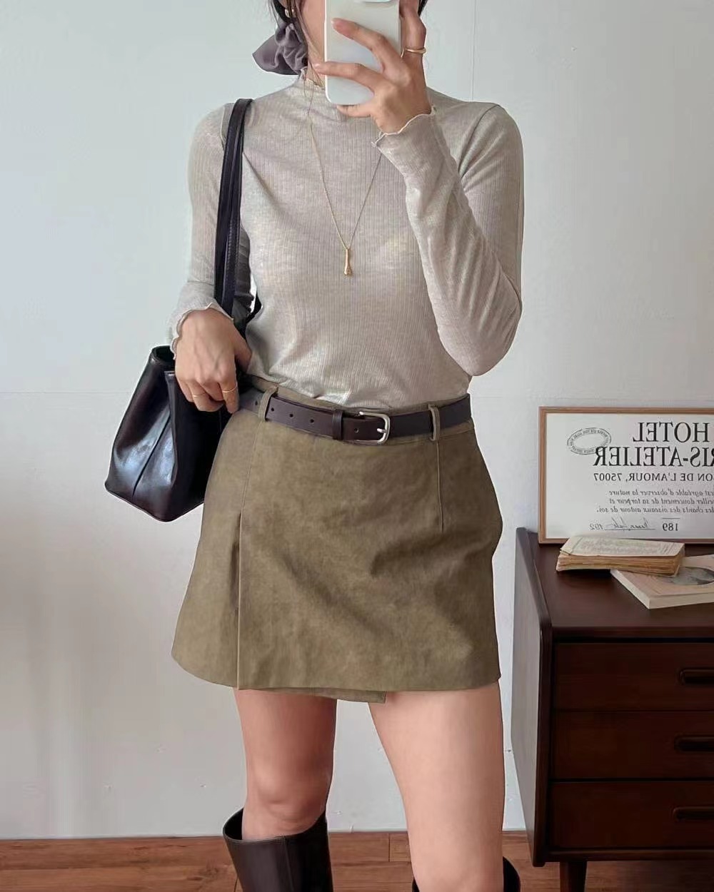 MURMURING-머머링-T東大門㊣直郵女裝新款職業休閑25秋冬裙褲MURMURING裙褲