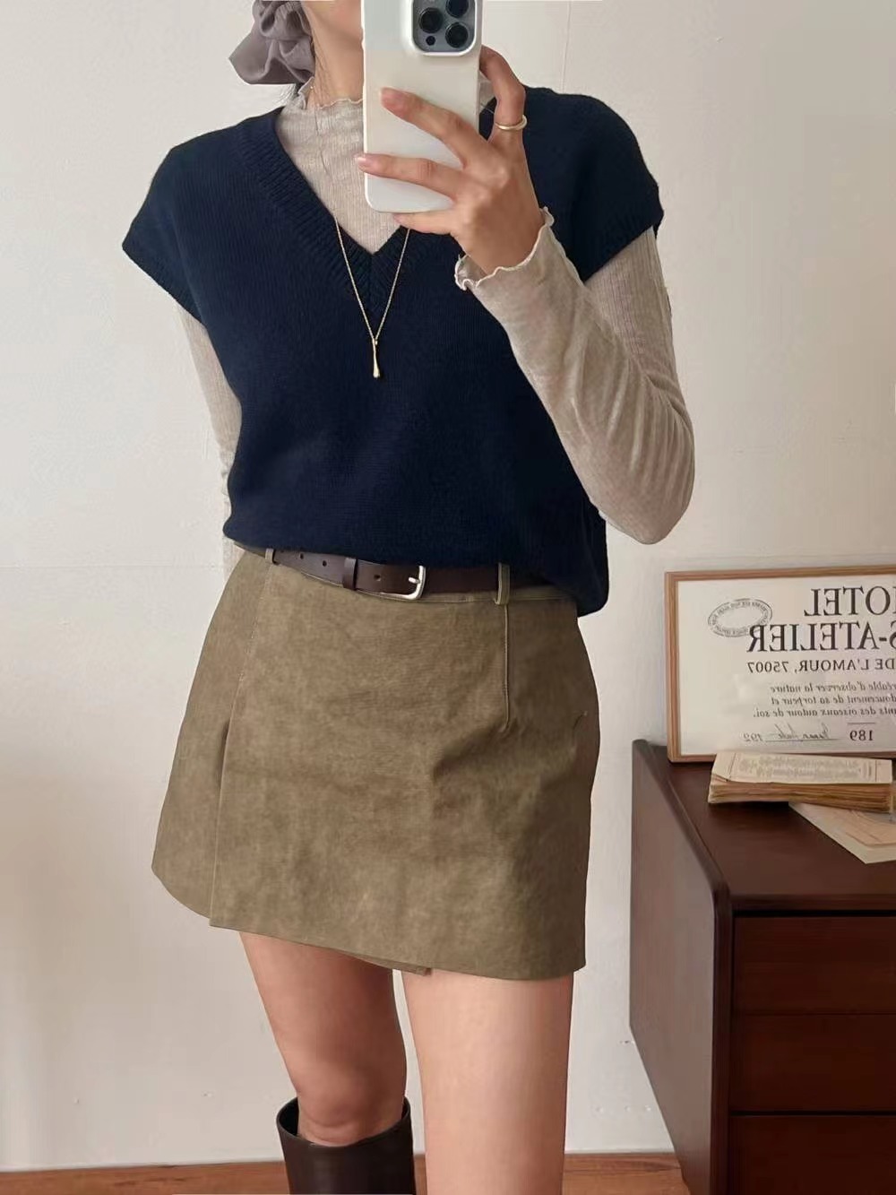 MURMURING-머머링-T東大門㊣直郵女裝新款職業休閑25秋冬裙褲MURMURING裙褲