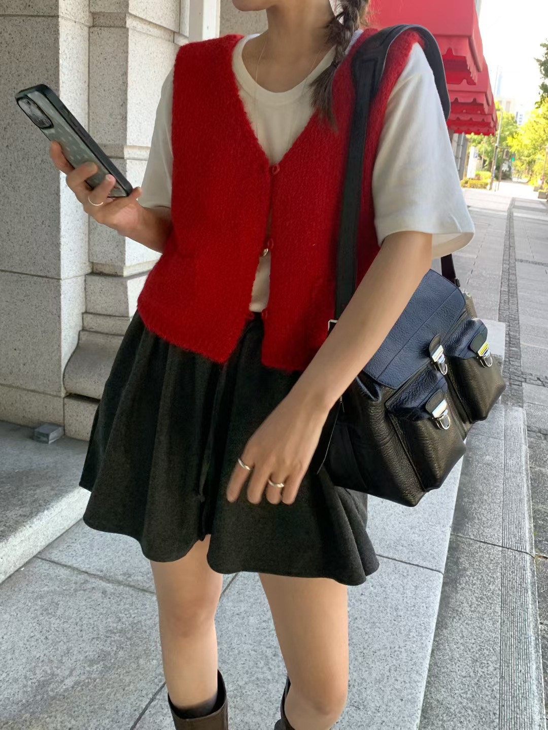 MELLOUNGE-멜라운지-T韓國代購㊣女士新款25秋冬馬甲不含內搭MELLOUNGE-T馬甲圖色1