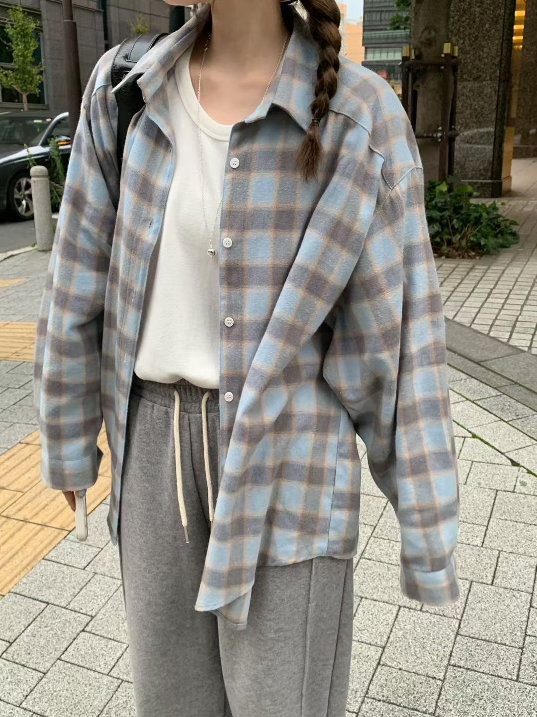 MELLOUNGE-멜라운지-T韓國直郵㊣女裝新品25秋冬襯衫蕾絲衫MELLOUNGE-T襯衫/蕾絲衫圖色1