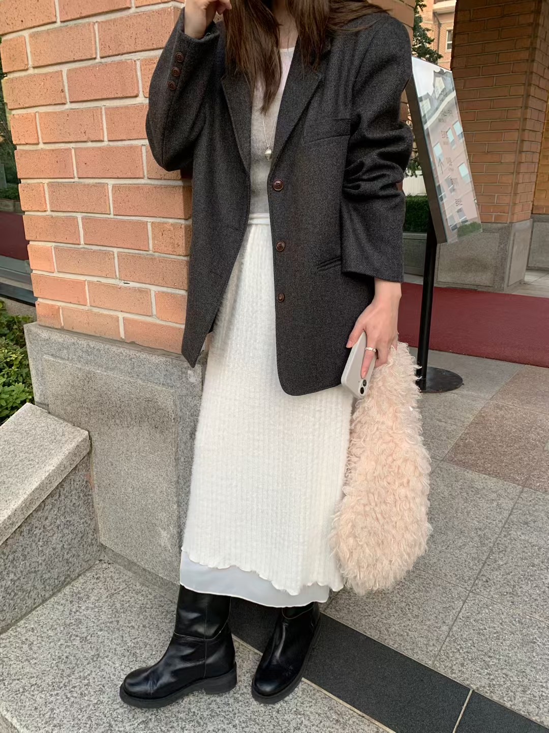 MELLOUNGE-멜라운지-T韓國代購㊣女士新款熱賣中長款大衣MELLOUNGE-T中長款大衣圖色2