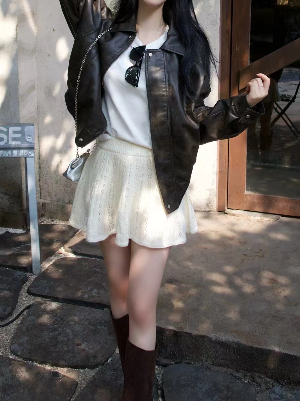 BUNNYFLOWER2東大門㊣實拍女裝新款推薦時尚25秋冬短裙羊毛BUNNYFLOWER2短裙圖色2