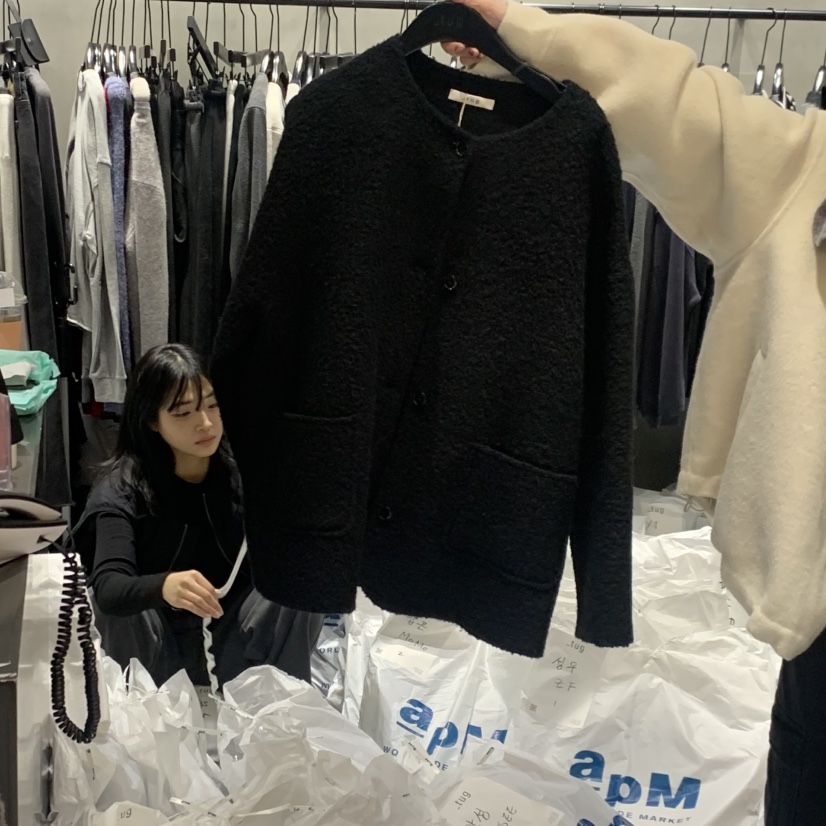 TUG韓國代購㊣女裝新品熱賣真品休閑人氣時尚職業推薦夾克羊毛TUG夾克圖色1