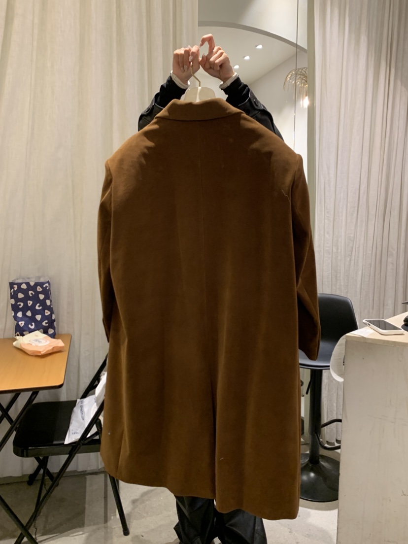 PAPERMOON東大門㊣代購女士新品時尚熱賣休閑人氣中長款大衣paper moon中長款大衣