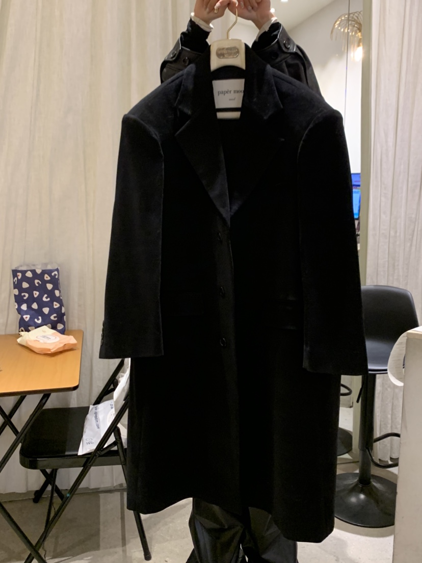 PAPERMOON東大門㊣代購女士新品時尚熱賣休閑人氣中長款大衣paper moon中長款大衣圖色2