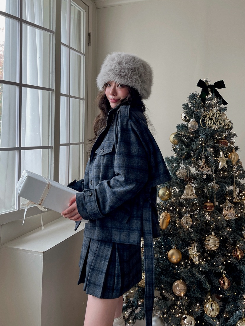 81 MARKET-L東大門㊣直郵女裝新品25秋冬休閑時尚夾克含腰帶81 MARKET-L夾克