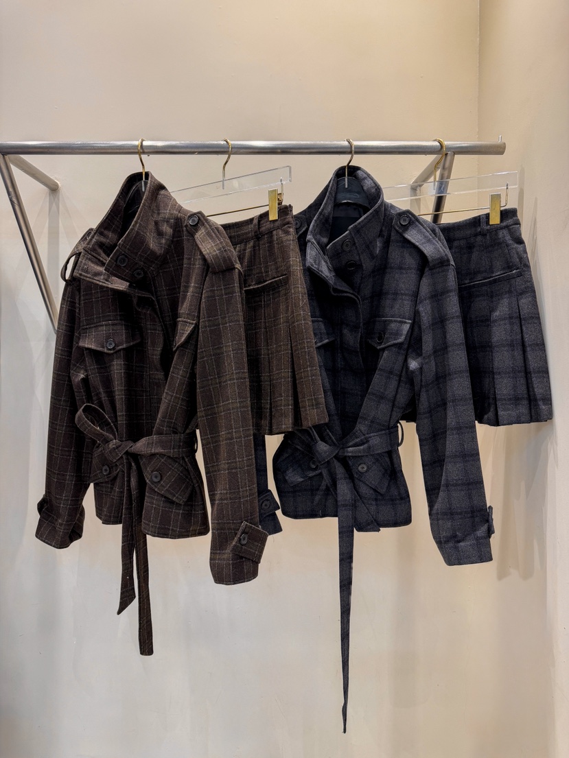 81 MARKET-L東大門㊣直郵女裝新品25秋冬休閑時尚夾克含腰帶81 MARKET-L夾克