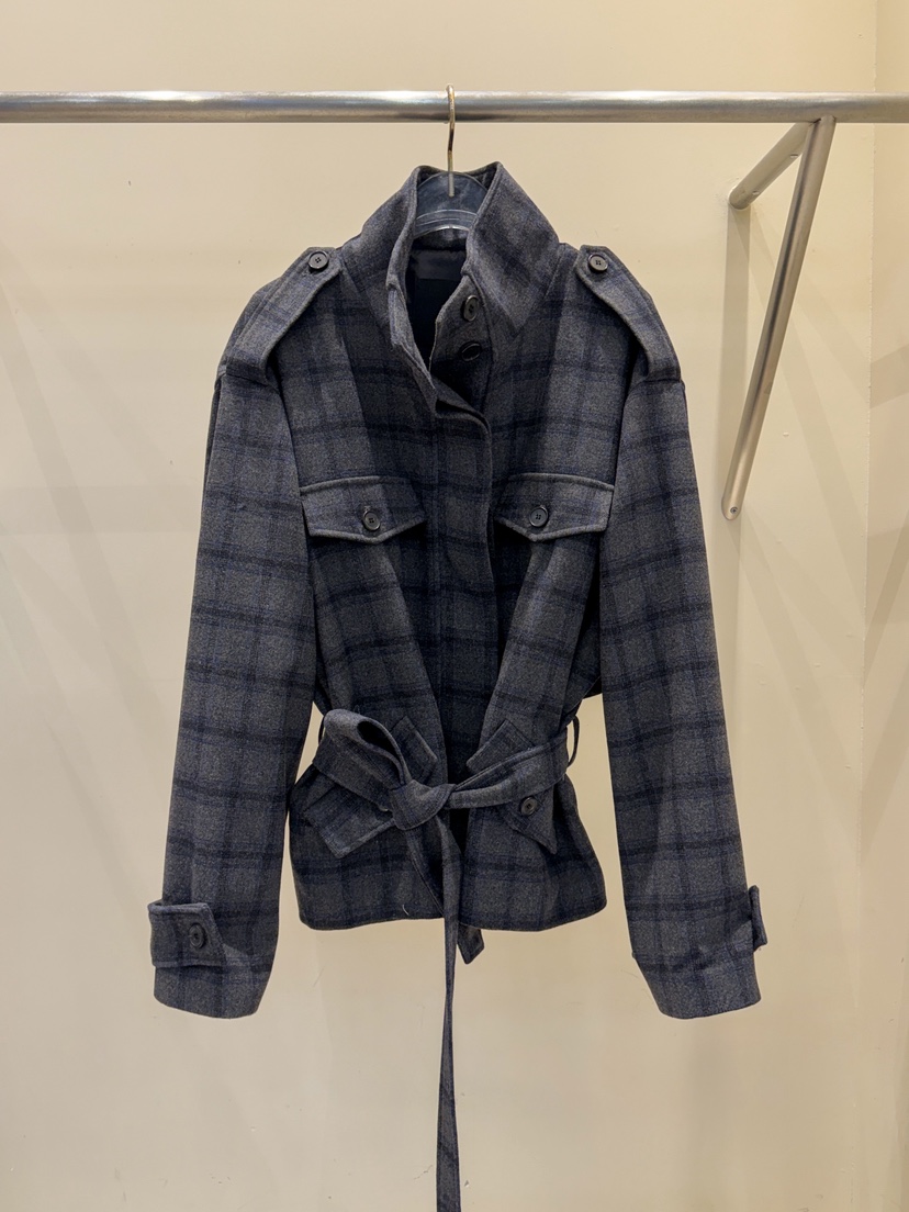 81 MARKET-L東大門㊣直郵女裝新品25秋冬休閑時尚夾克含腰帶81 MARKET-L夾克圖色1