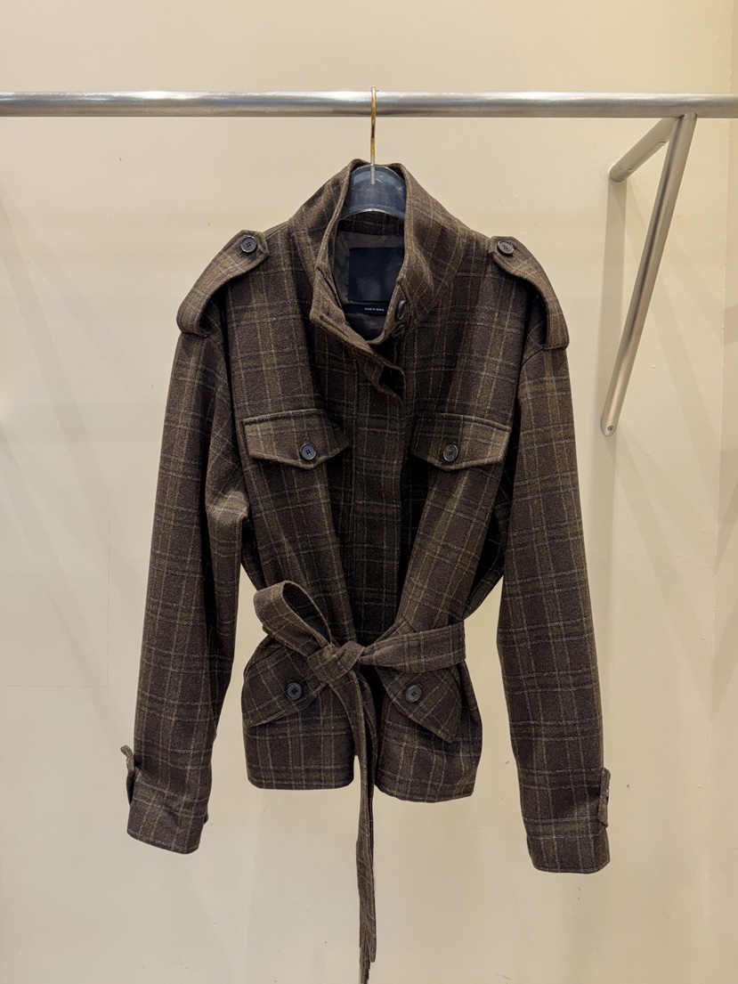 81 MARKET-L東大門㊣直郵女裝新品25秋冬休閑時尚夾克含腰帶81 MARKET-L夾克圖色2