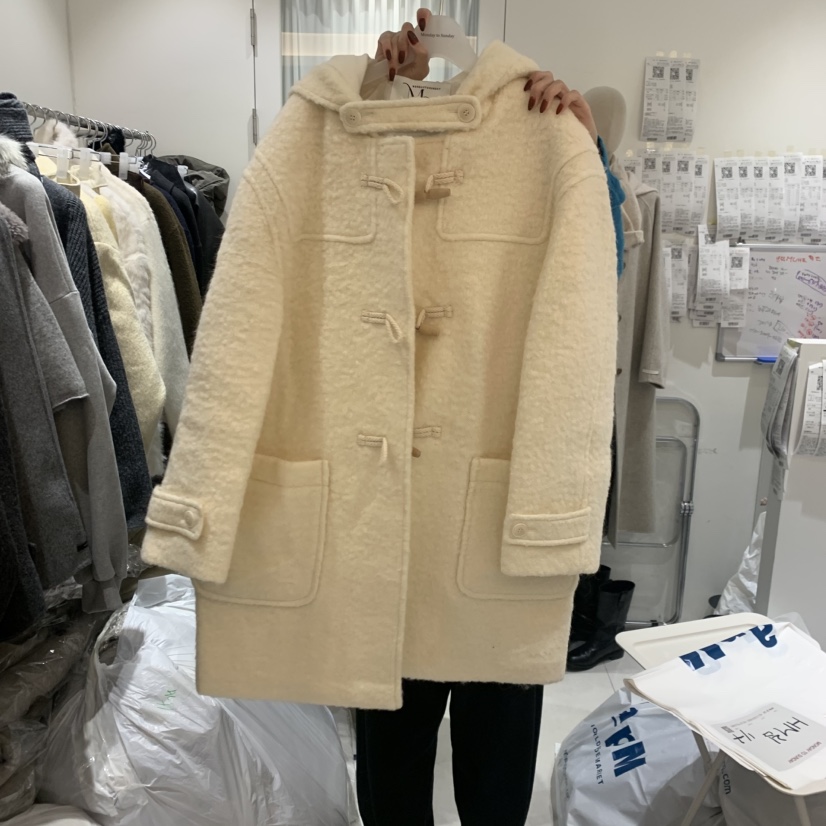 MONDAY TO SUNDAY韓國代購㊣女士新款25秋冬人氣中長款大衣MONDAY TO SUNDAY中長款大衣圖色1