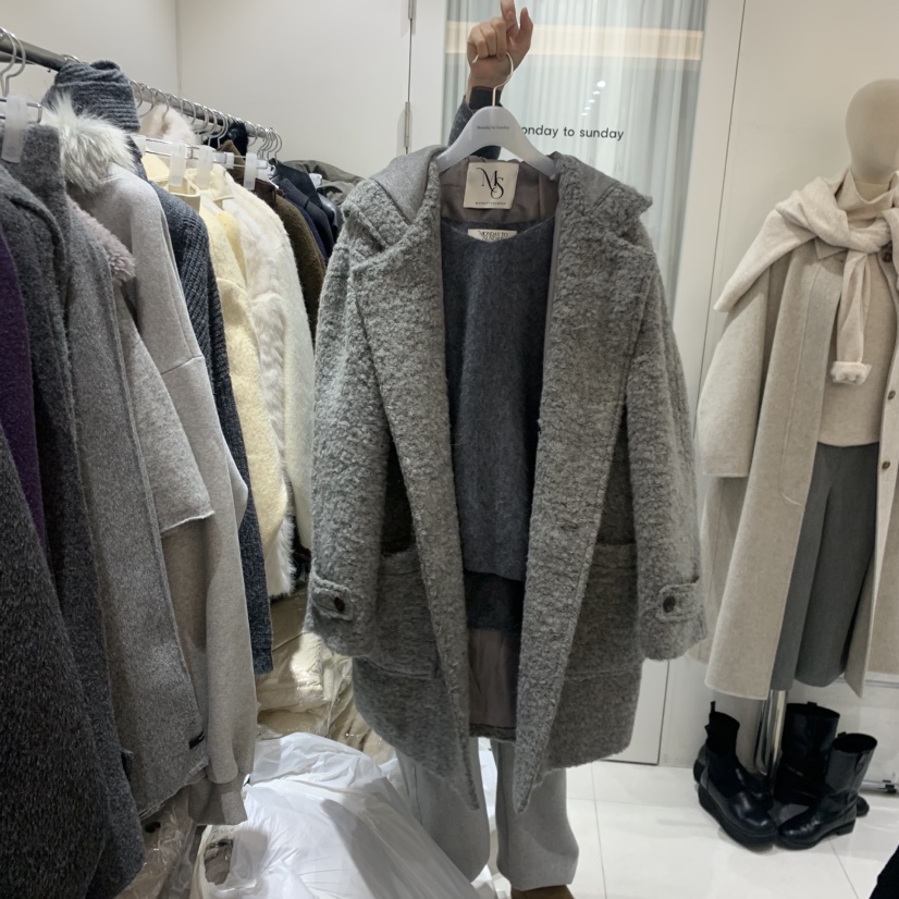 MONDAY TO SUNDAY韓國代購㊣女士新款25秋冬人氣中長款大衣MONDAY TO SUNDAY中長款大衣圖色2