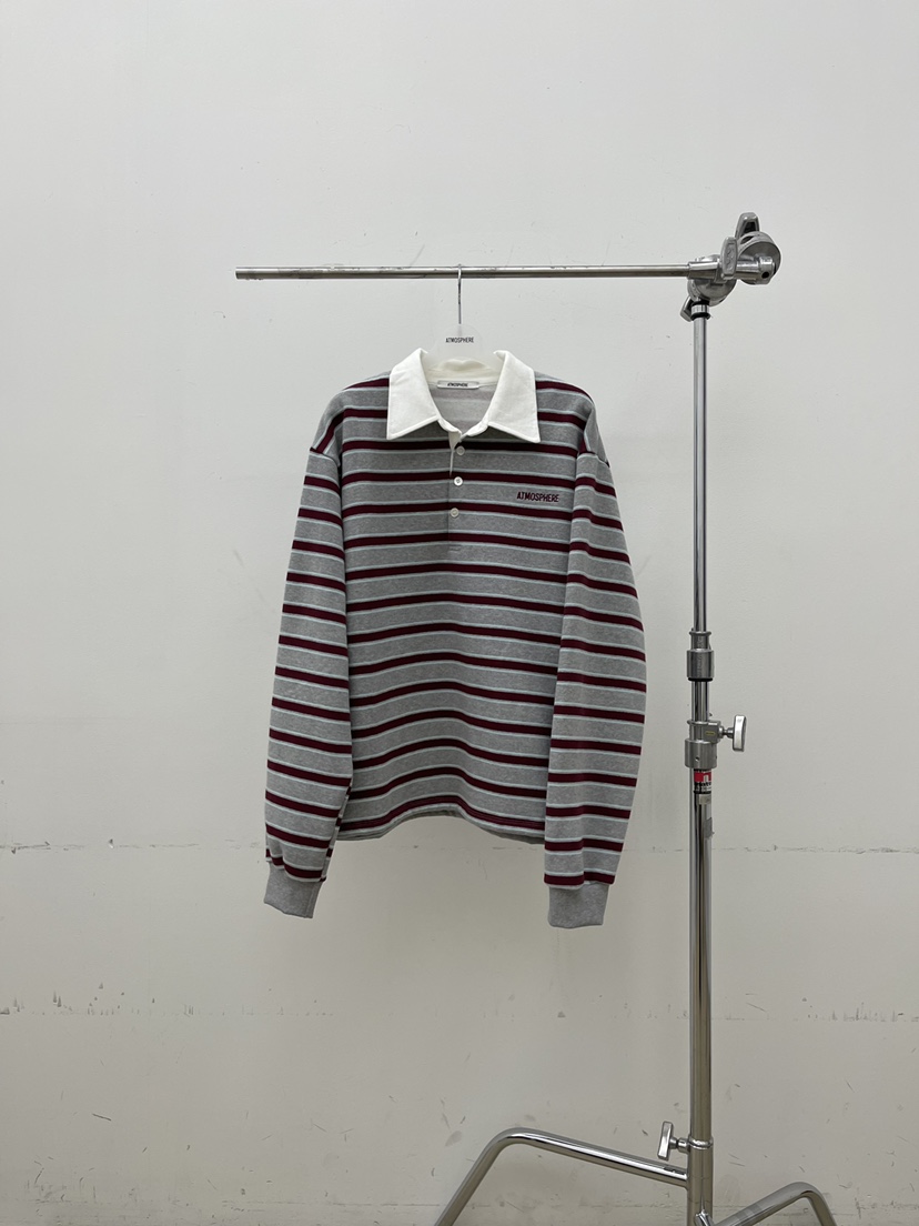 ATMOSPHERE韓國直郵㊣女士新品熱賣人氣職業推薦長袖T恤條紋ATMOSPHERE/BLING長袖T恤圖色1