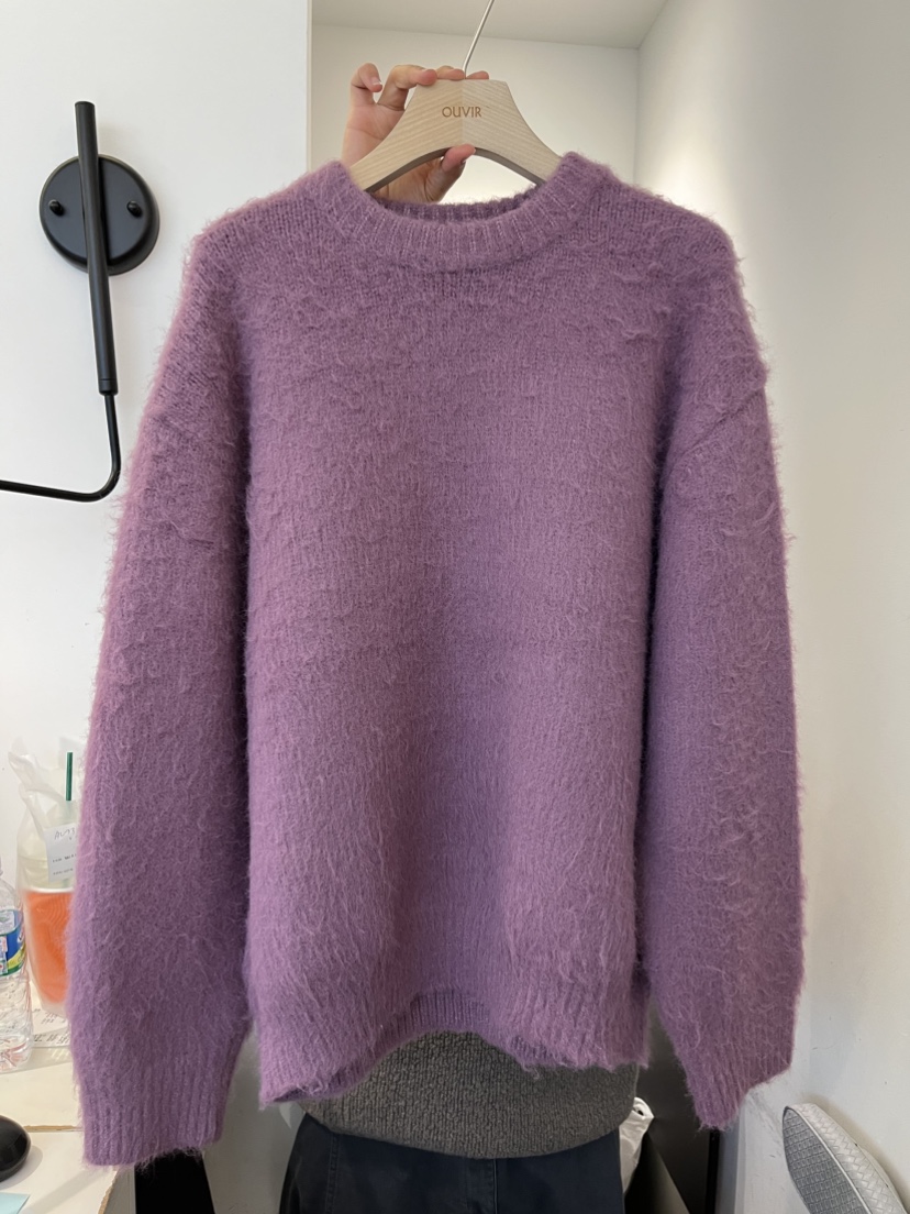 OUVIR東大門㊣代購女裝新品25秋冬休閑推薦職業人氣毛衣毛絨O.V.R/OUVIR毛衣圖色3