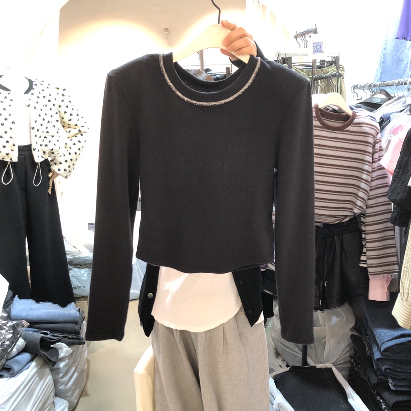 OZ韓國代購㊣女裝新品真品人氣推薦熱賣休閑職業25秋冬長袖T恤OZ.ounce長袖T恤圖色2