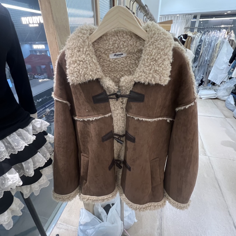 ARANCIA東大門㊣直郵女裝新款時尚人氣休閑25秋冬真品夾克毛皮ARANCIA夾克圖色3