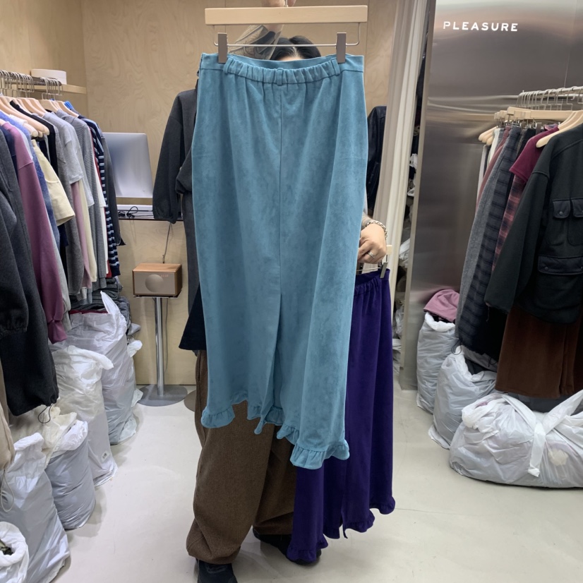 PLEASURE韓國直郵㊣女士新款真品職業推薦休閑時尚熱賣長裙絨PLEASURE長裙