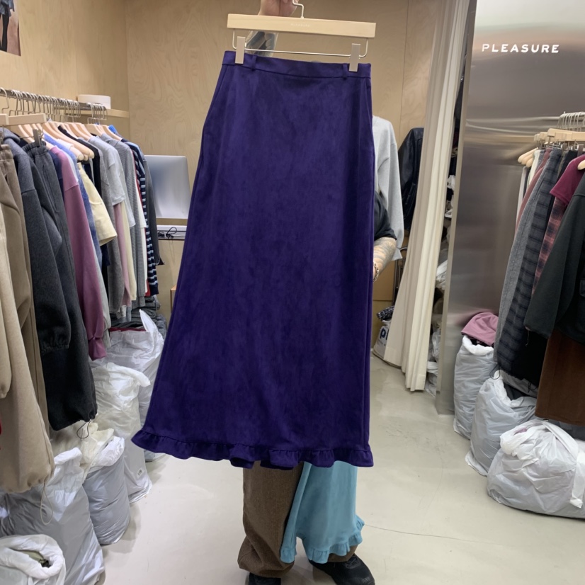 PLEASURE韓國直郵㊣女士新款真品職業推薦休閑時尚熱賣長裙絨PLEASURE長裙圖色2