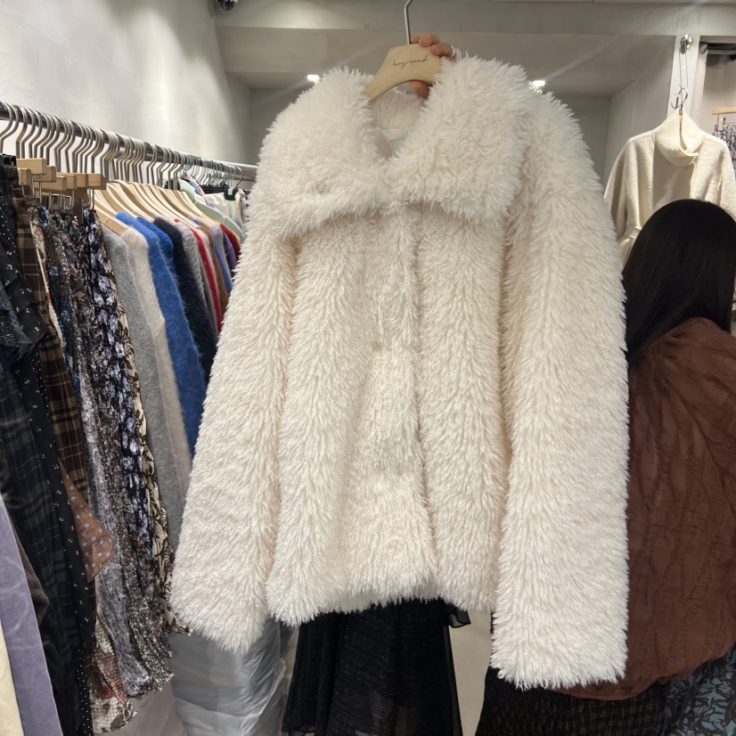 LOGROAD韓國代購㊣女士新款時尚真品推薦25秋冬職業短款大衣LOG ROAD短款大衣圖色1