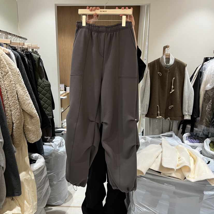 HOWFF韓國代購㊣女裝新款真品休閑職業人氣時尚熱賣休閑褲加絨HOWFF休閑褲圖色2