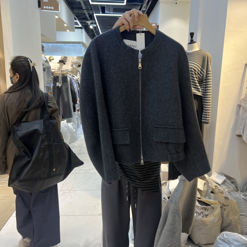 EYEFUL-Q韓國直郵㊣女裝新款人氣熱賣25秋冬休閑時尚夾克拉鏈eyeful夾克圖色2