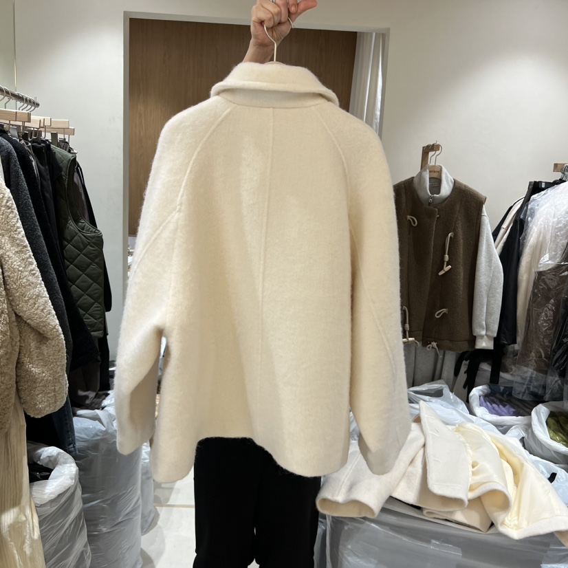 HOWFF東大門㊣代購女裝新品休閑推薦時尚職業熱賣短款大衣羊駝HOWFF短款大衣