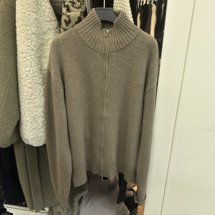 FEBRUARY 11東大門㊣實拍女士新品職業休閑熱賣時尚毛衣拉鏈FEBRUARY 11毛衣圖色1