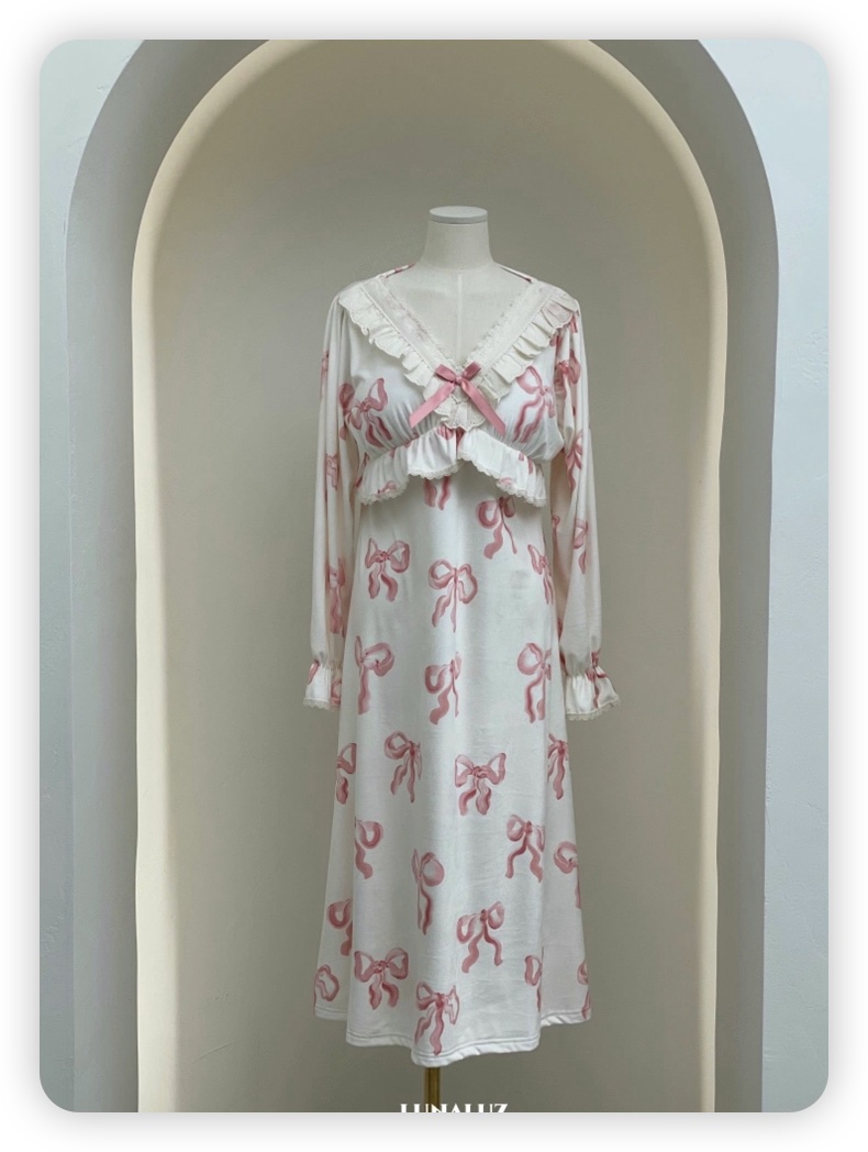 LUNALUZ-L東大門㊣代購女士新品熱賣真品25秋冬職業休閑睡衣LUNALUZ睡衣圖色1