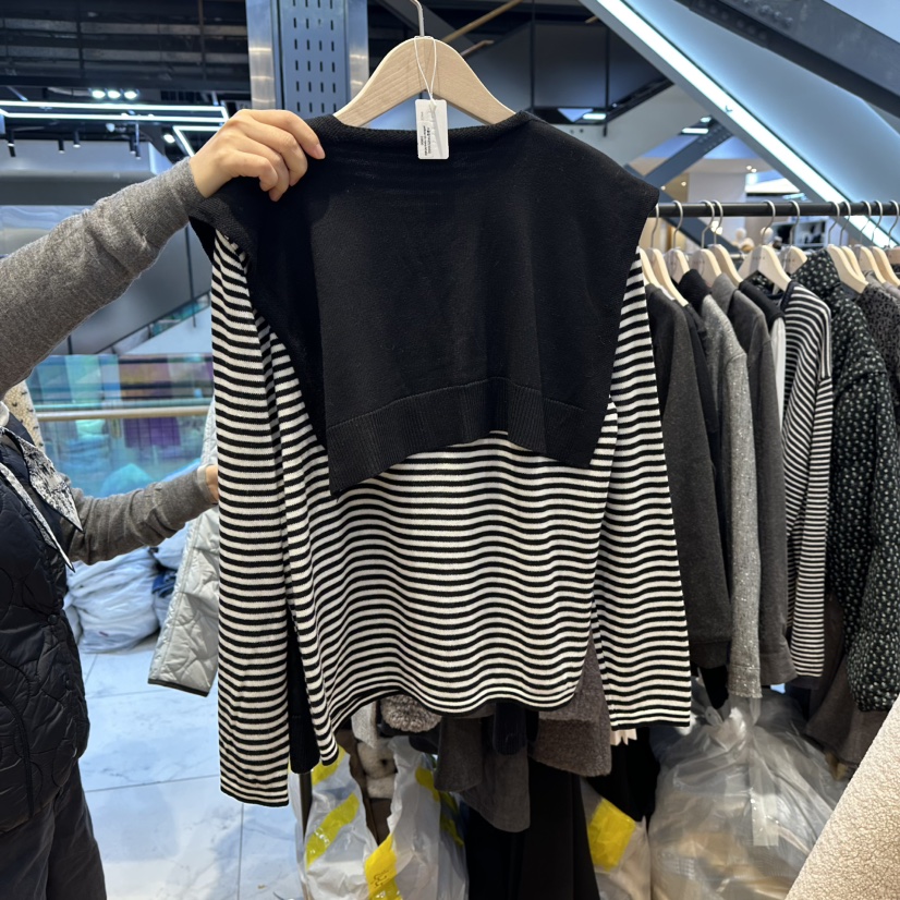 TARA韓國直郵㊣女裝新款熱賣人氣休閑時尚職業推薦長袖T恤披肩TARA長袖T恤