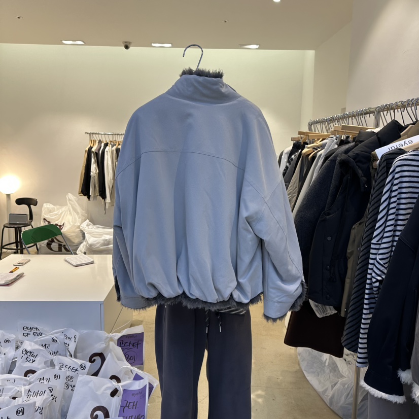 EYEFUL-Q東大門㊣實拍女裝新品人氣25秋冬時尚休閑夾克羊毛eyeful夾克