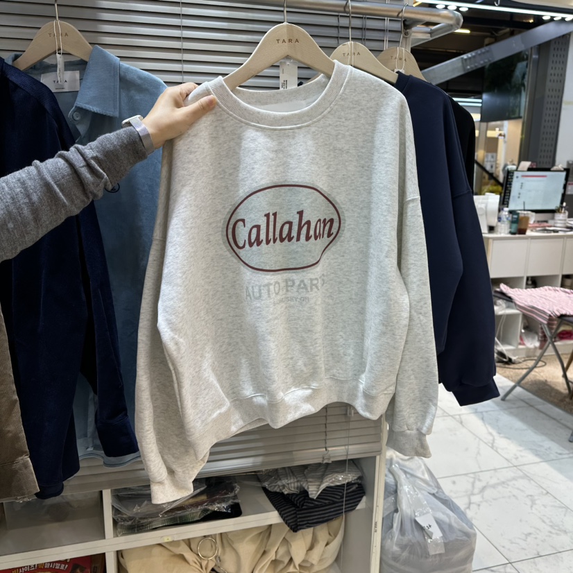 TARA韓國代購㊣女士新款25秋冬推薦職業時尚真品熱賣人氣衛衣TARA衛衣圖色1