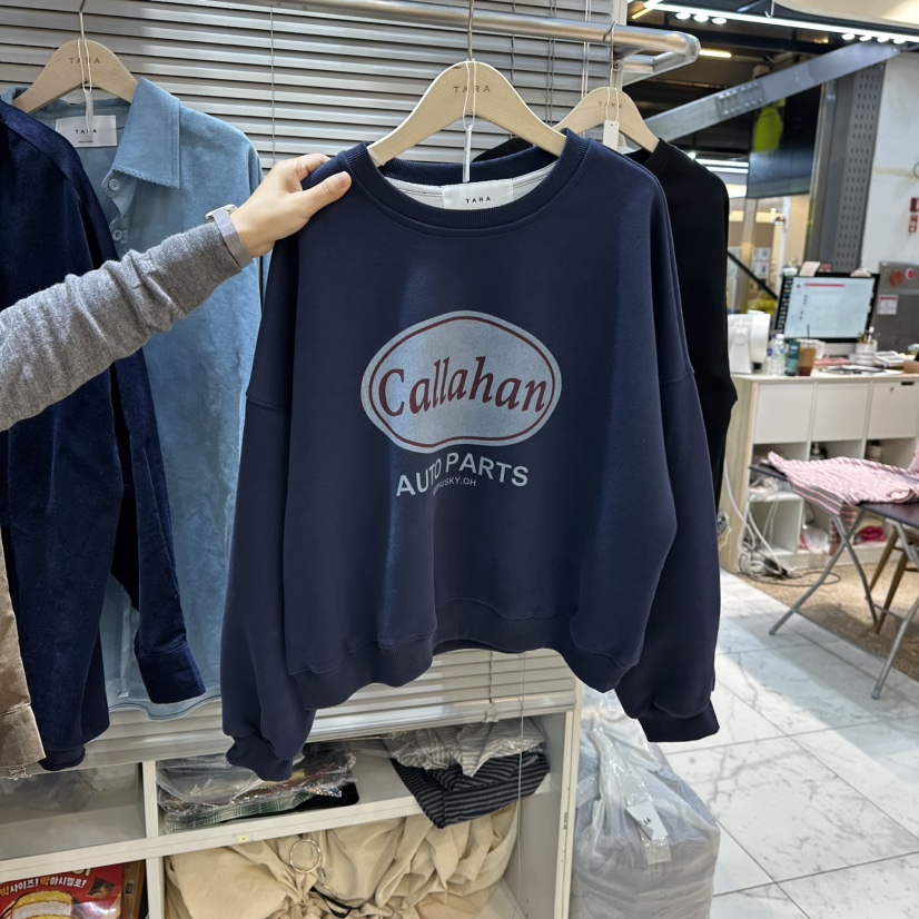 TARA韓國代購㊣女士新款25秋冬推薦職業時尚真品熱賣人氣衛衣TARA衛衣圖色2