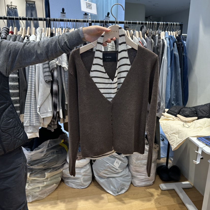 TARA東大門㊣實拍女裝新款休閑職業推薦25秋冬人氣套裝兩件套TARA套裝圖色1