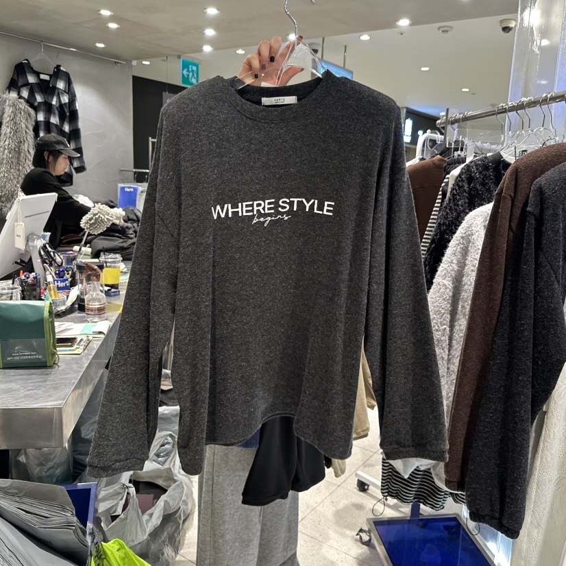 HERTZ-P韓國直郵㊣女士新款熱賣時尚職業推薦休閑人氣長袖T恤HERTZ-P長袖T恤圖色3墨色