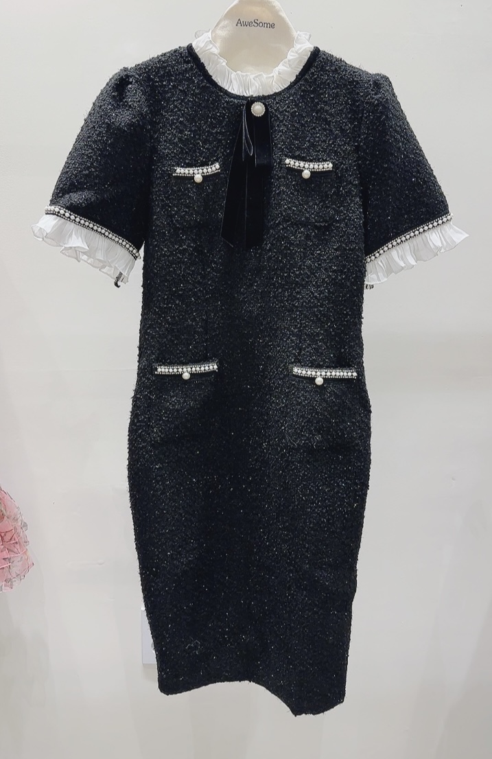 AWESOME-P東大門㊣實拍女裝新品熱賣人氣25秋冬時尚連衣裙AWESOME-P連衣裙圖色1