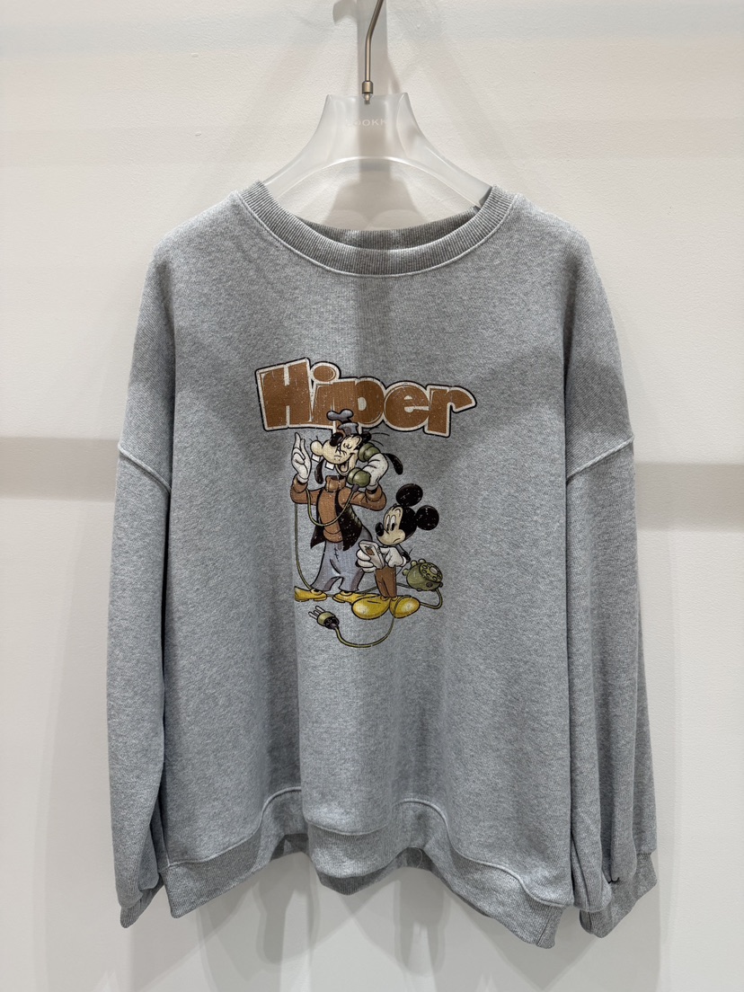 LOOKK韓國代購㊣女士新款熱賣25秋冬時尚休閑真品人氣推薦衛衣LOOKK衛衣圖色1淺灰