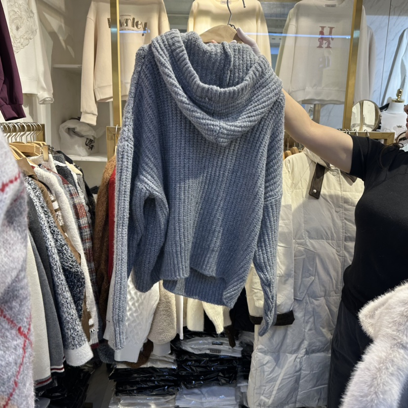 COCO HOLIC東大門㊣代購女士新款時尚熱賣職業推薦毛衣連帽COCO HOLIC毛衣