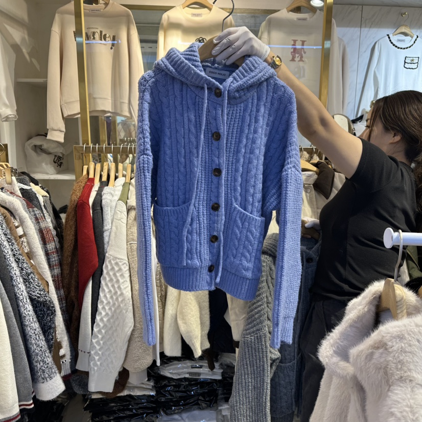 COCO HOLIC東大門㊣代購女士新款時尚熱賣職業推薦毛衣連帽COCO HOLIC毛衣圖色3