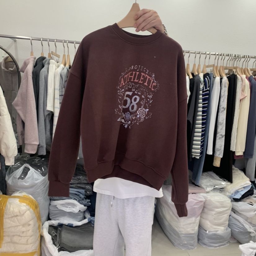 LELEN韓國直郵㊣女裝新款人氣休閑25秋冬職業熱賣真品衛衣加絨LELEN衛衣圖色2