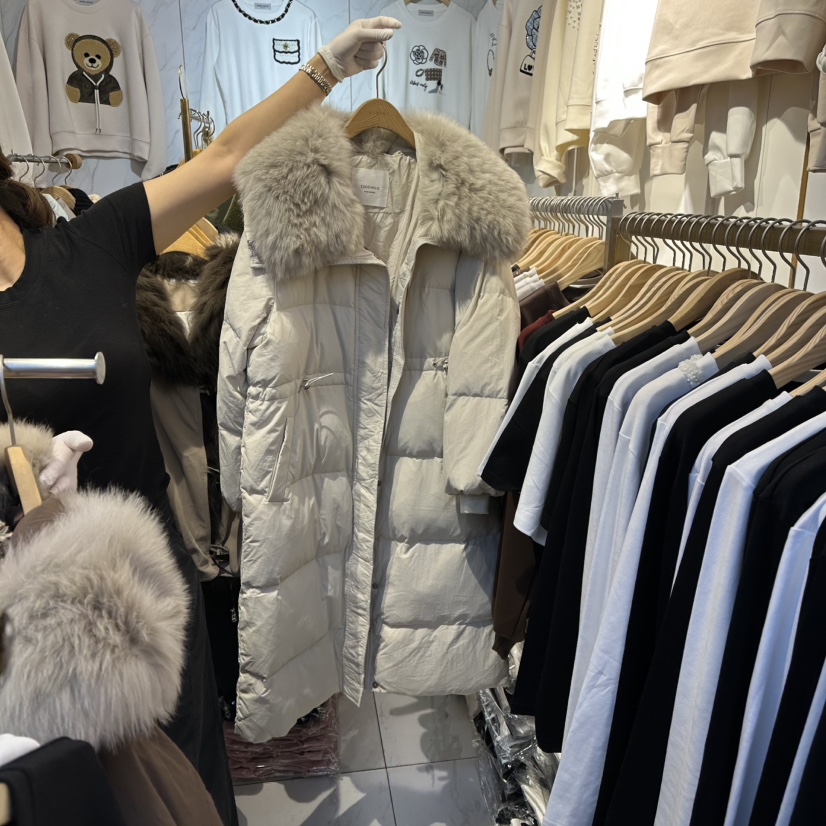 COCO HOLIC東大門㊣實拍女士新款時尚休閑長款羽絨服狐貍絨COCO HOLIC長款羽絨服圖色2