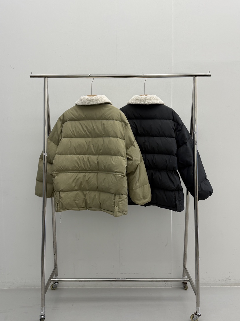 RIVER RAIN東大門㊣直郵女裝新款熱賣時尚25秋冬短款羽絨服羊毛RIVER RAIN短款羽絨服