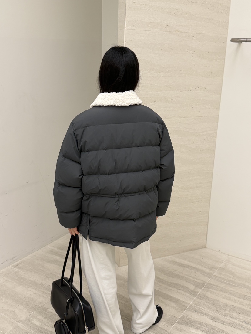 RIVER RAIN東大門㊣直郵女裝新款熱賣時尚25秋冬短款羽絨服羊毛RIVER RAIN短款羽絨服