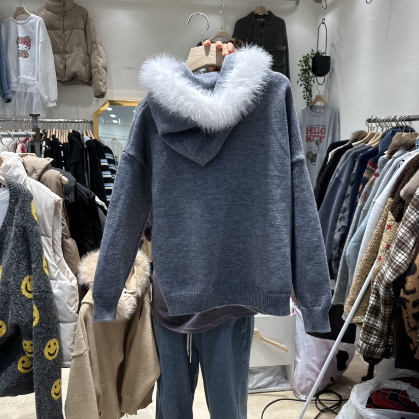 UNDERSTAR_VINTAGE韓國直郵㊣女士新款時尚休閑夾克連帽拉鏈衫UNDERSTAR_VINTAGE夾克