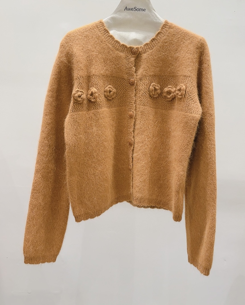 AWESOME-P東大門㊣直郵女裝新款人氣熱賣25秋冬針織衫開衫AWESOME-P針織衫圖色1