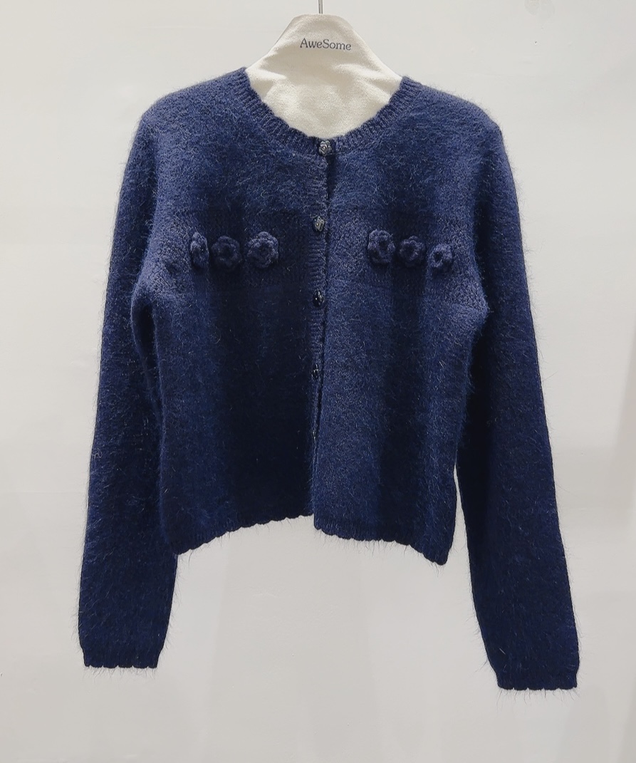 AWESOME-P東大門㊣直郵女裝新款人氣熱賣25秋冬針織衫開衫AWESOME-P針織衫圖色2