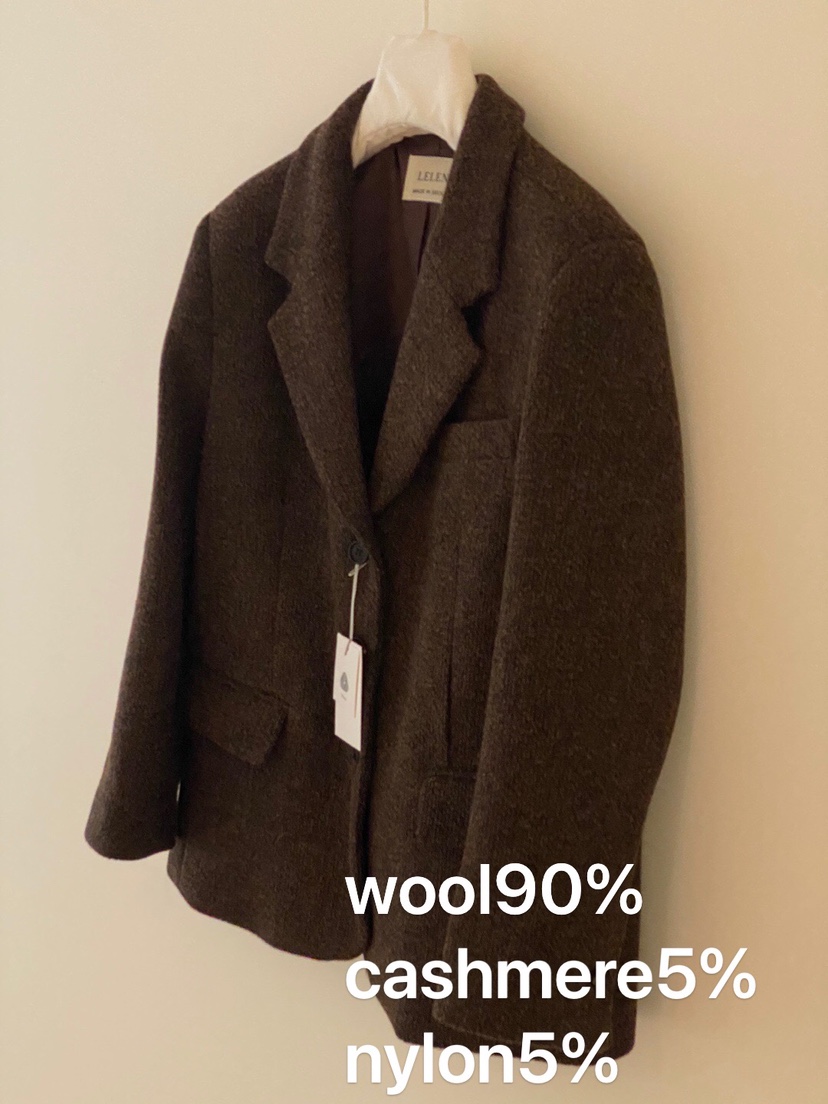 LELEN韓國代購㊣女士新品人氣休閑真品職業熱賣推薦夾克羊毛LELEN夾克圖色2